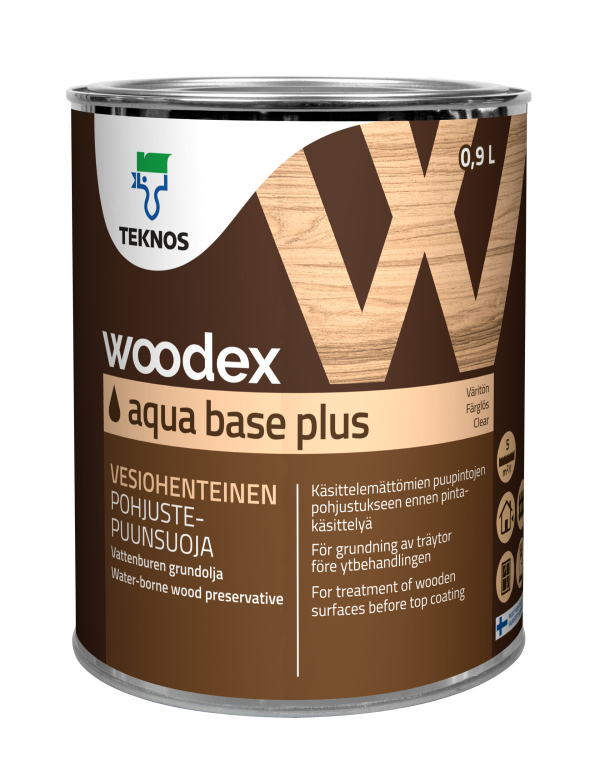 WOODEX AQUA BASE PLUS - Impregnant pe baza de apa pentru lemn exterior. Transparent. 2
